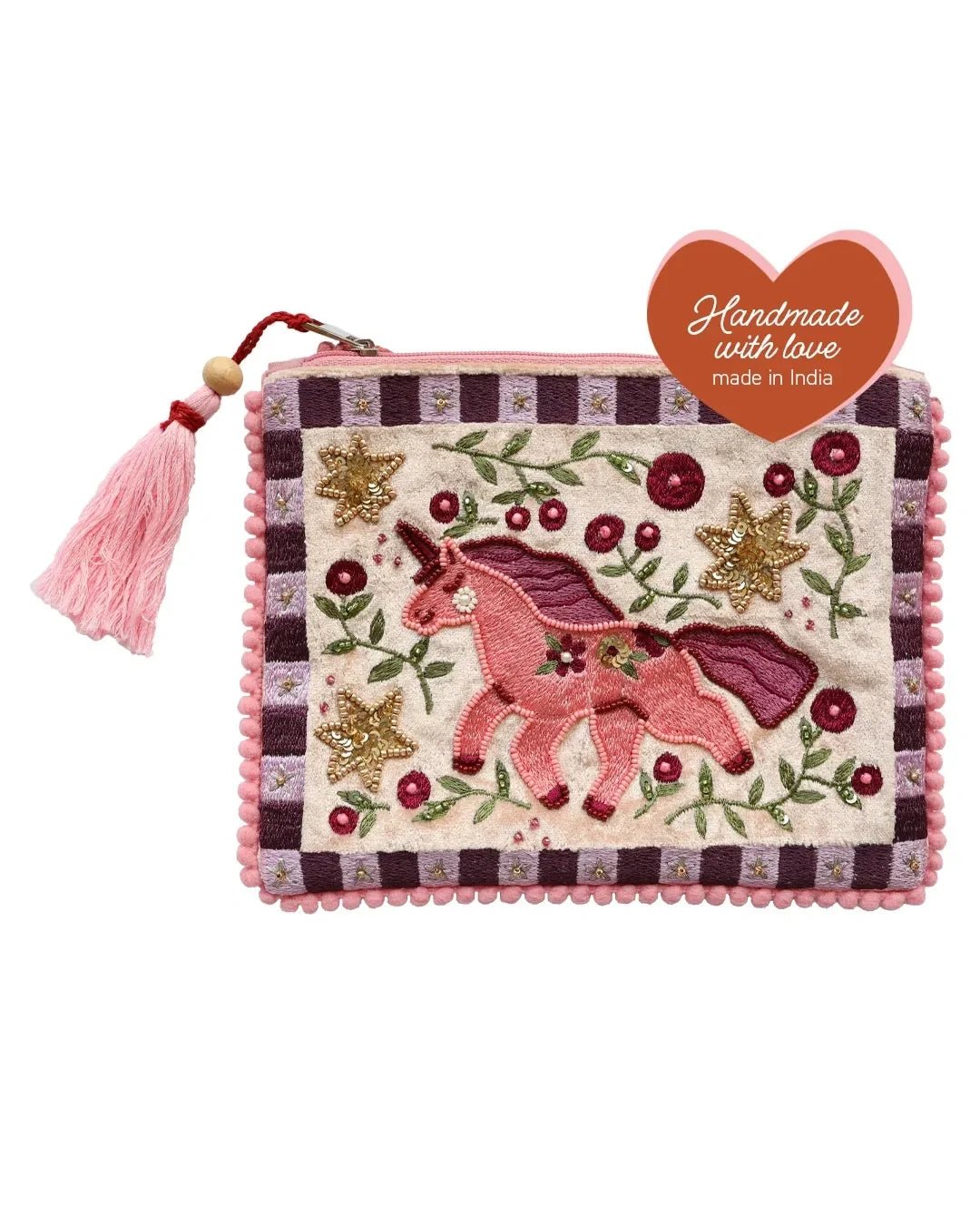 All the Luck in the World - Kleine Umhängetasche • Unicorn - ROSA ECK