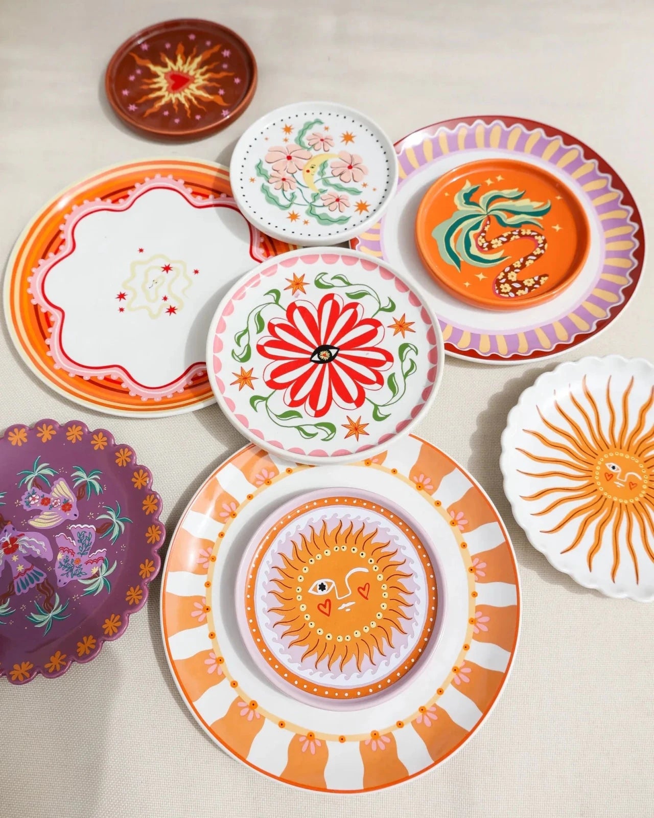 All the Luck in the World - Kleiner Teller / Schmucktablett • Heart With Fire - ROSA ECK