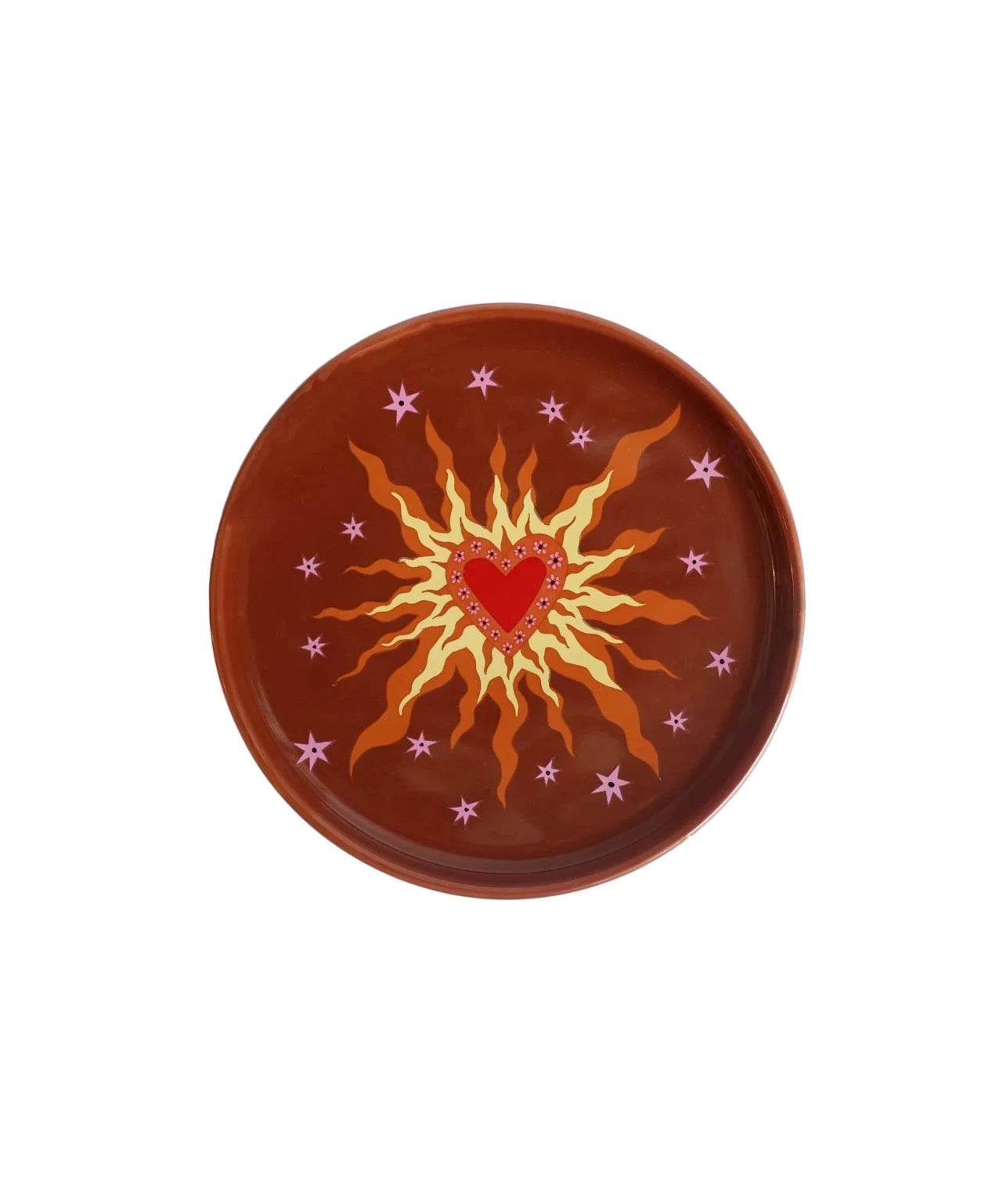 All the Luck in the World - Kleiner Teller / Schmucktablett • Heart With Fire - ROSA ECK