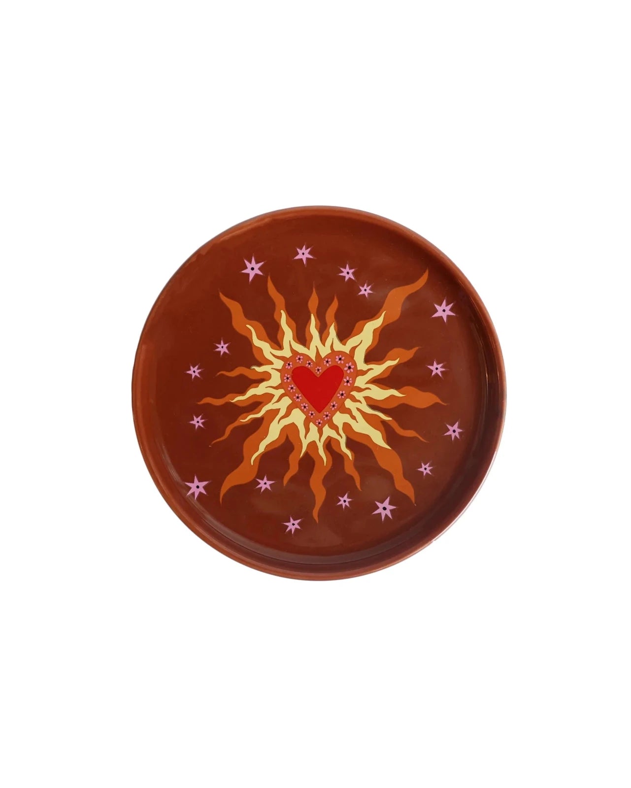 All the Luck in the World - Kleiner Teller / Schmucktablett • Heart With Fire - ROSA ECK