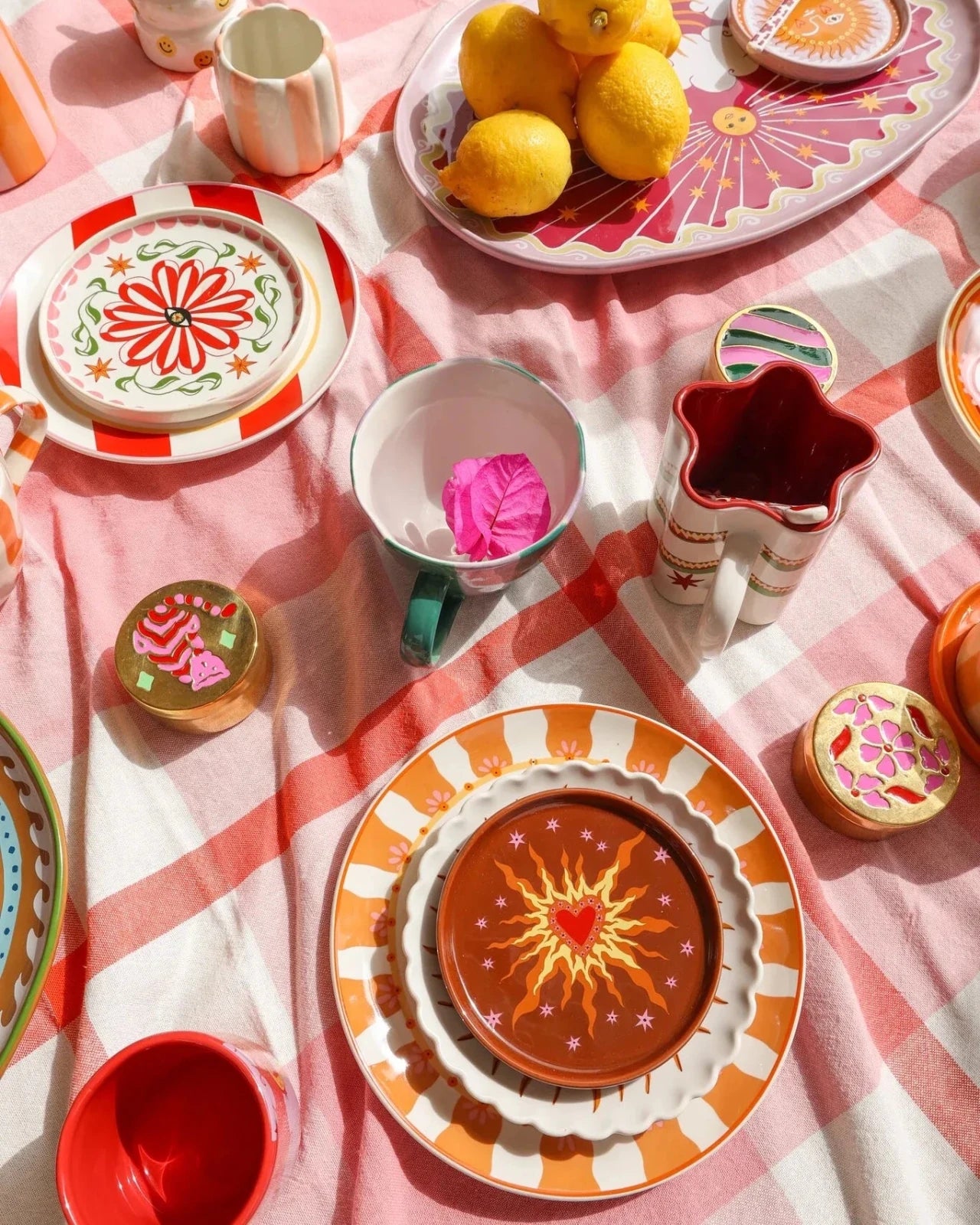 All the Luck in the World - Kleiner Teller / Schmucktablett • Heart With Fire - ROSA ECK