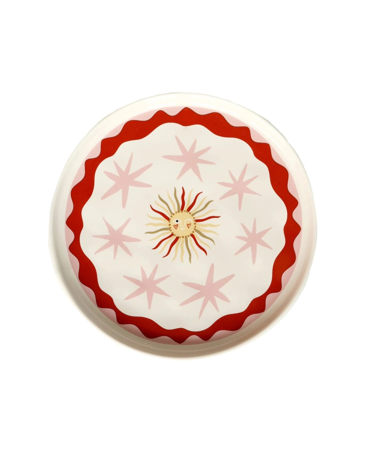 All the Luck in the World - Kleiner Teller • Sun with Pink Stars - ROSA ECK