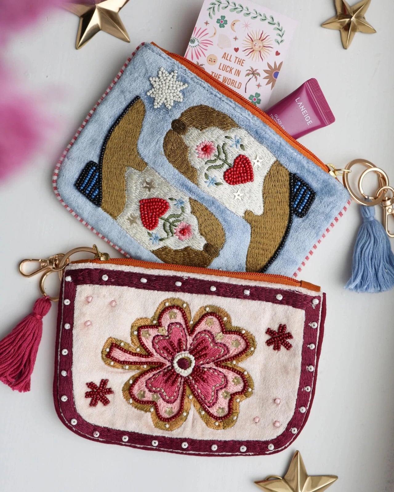All the Luck in the World - Mini-Beutel • Lucky Clover - ROSA ECK