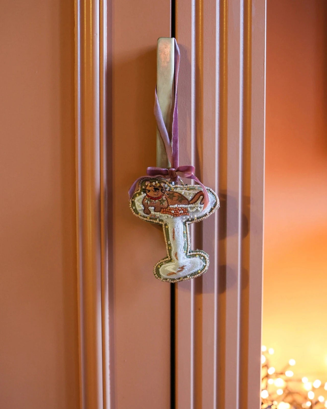 All the Luck in the World - Ornament • Champagne with Cat - ROSA ECK
