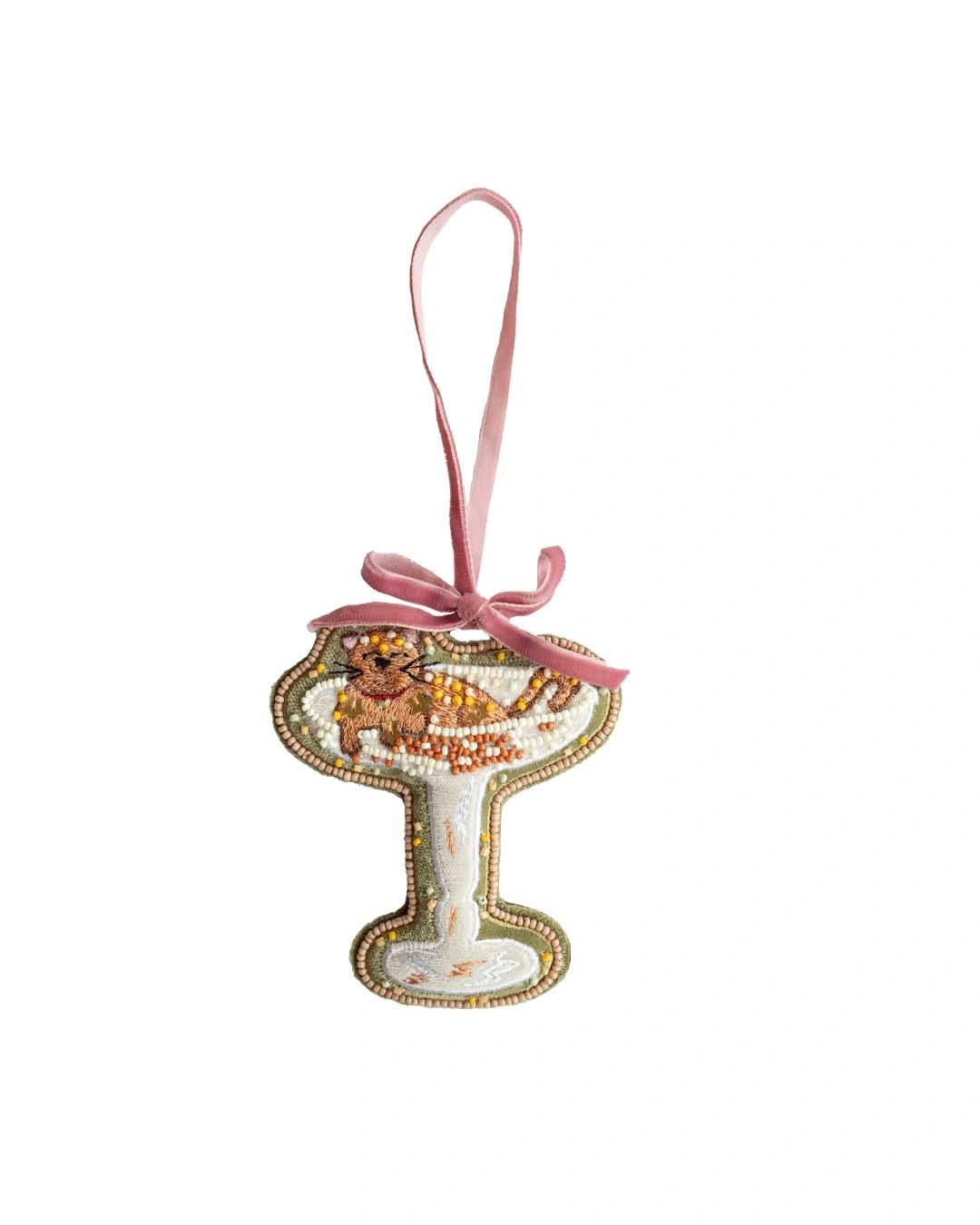 All the Luck in the World - Ornament • Champagne with Cat - ROSA ECK