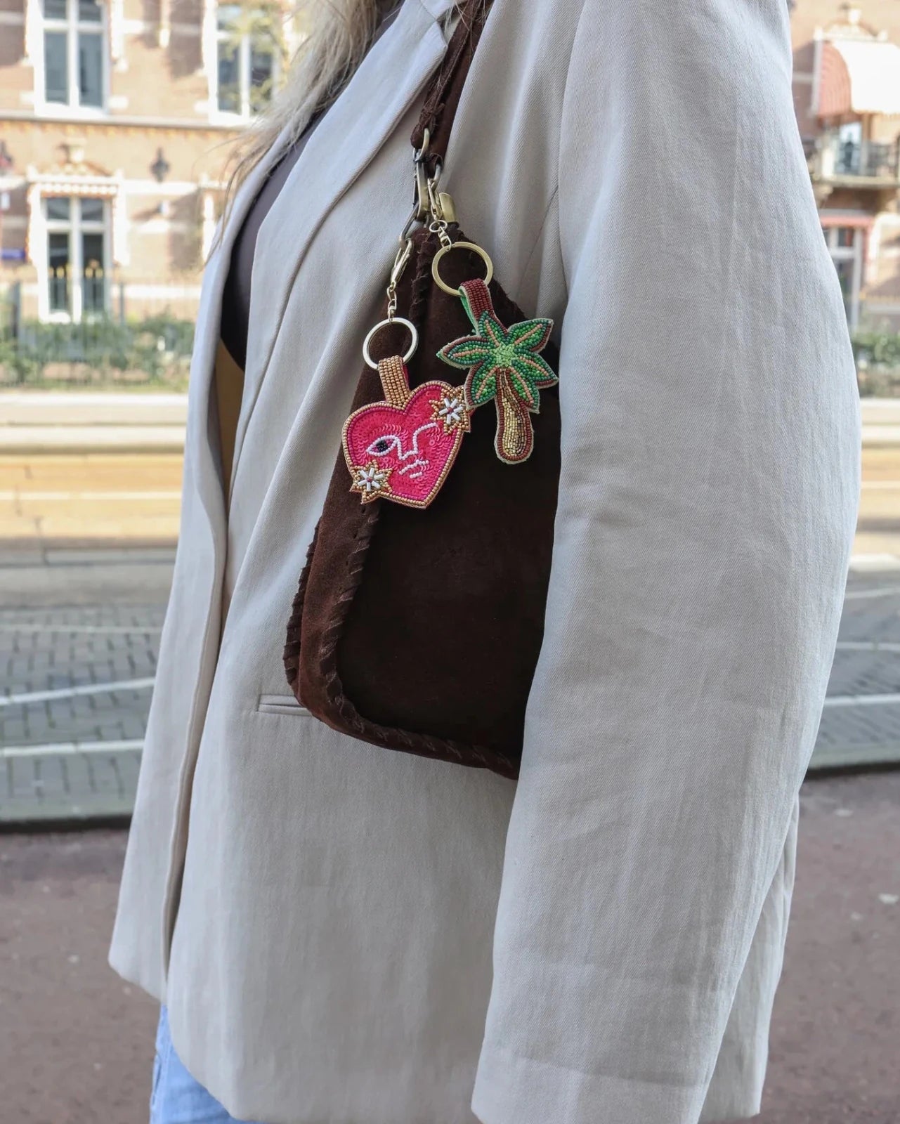 All the Luck in the World - Schlüsselanhänger • Palmtree - ROSA ECK