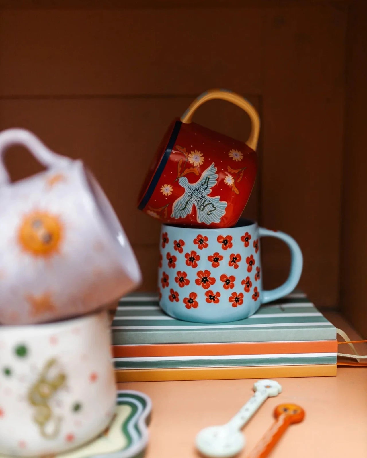 All the Luck in the World - Tasse • Blue with Poppies - ROSA ECK