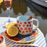 All the Luck in the World - Tasse • Blue with Poppies - ROSA ECK