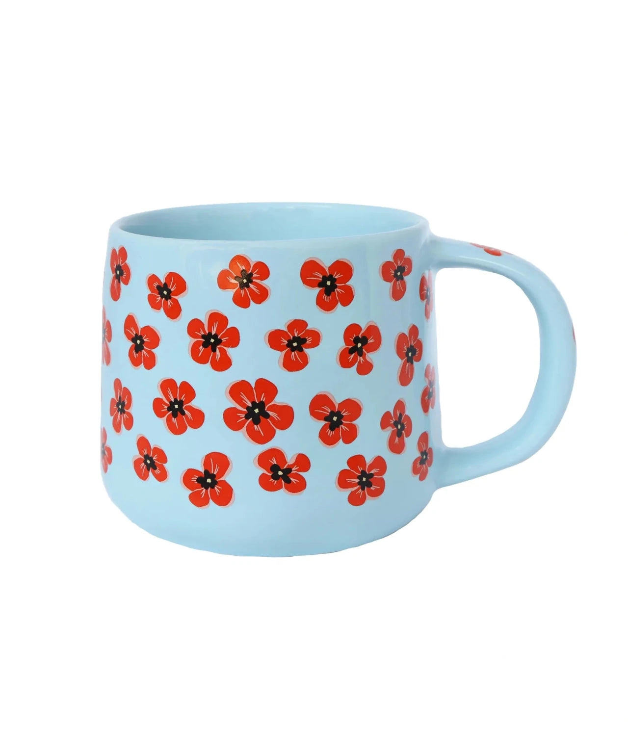 All the Luck in the World - Tasse • Blue with Poppies - ROSA ECK