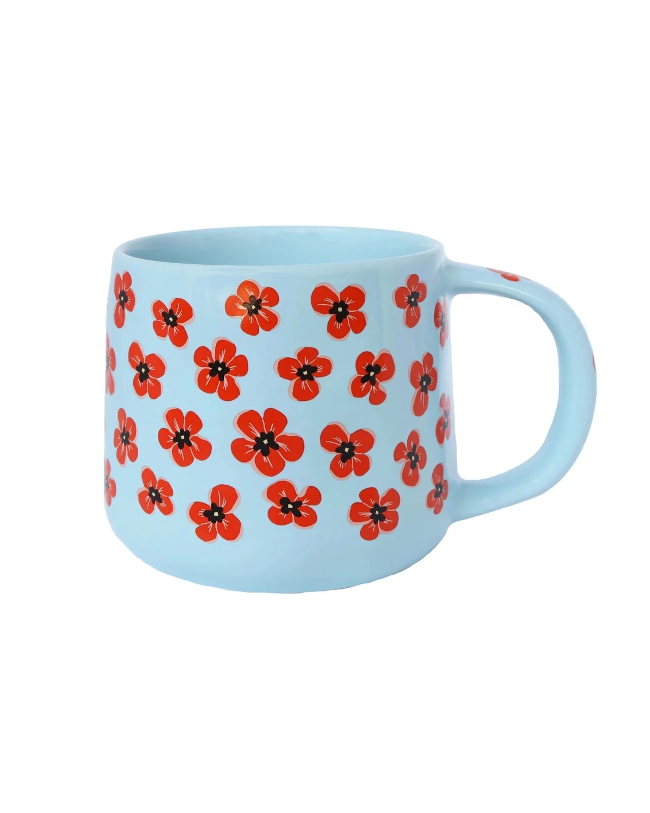 All the Luck in the World - Tasse • Blue with Poppies - ROSA ECK
