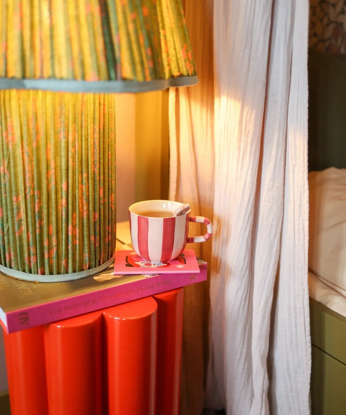 All the Luck in the World - Tasse • Pink Stripes Handpainted - ROSA ECK