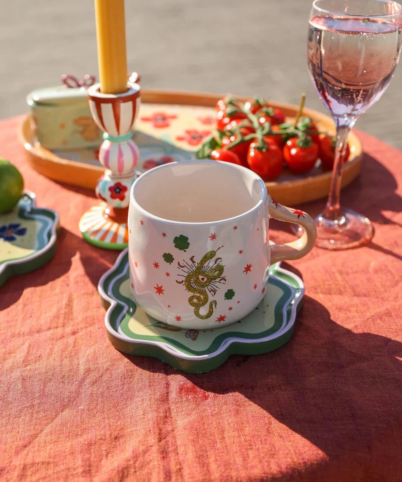 All the Luck in the World - Tasse • Snake with Stars - ROSA ECK