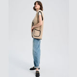Alwero - ALPEN 2.0 Weste aus Wolle | Sandy Brown - ROSA ECK - Beige, Braun, Sand