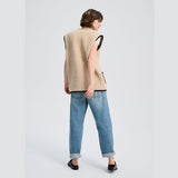 Alwero - ALPEN 2.0 Weste aus Wolle | Sandy Brown - ROSA ECK - Beige, Braun, Sand