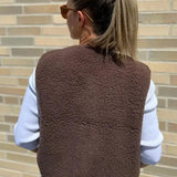 Alwero - TYB Weste aus Wolle • Choco Martini (Dunkelbraun) - Weste - ROSA ECK Concept Store