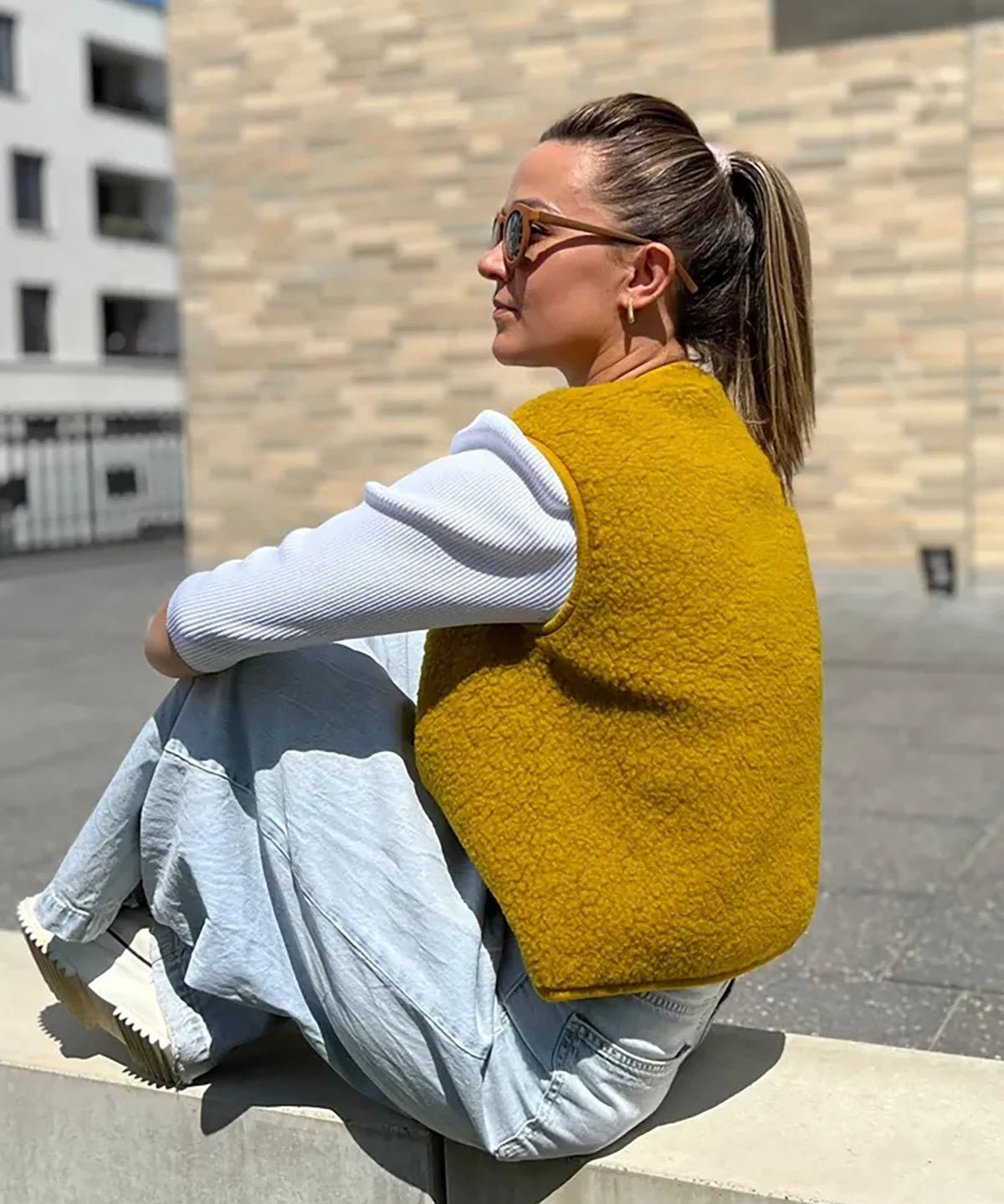 Alwero - TYB Weste aus Wolle • Dijon (Gelb) - Weste - ROSA ECK