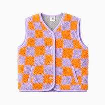 Alwero - TYB Weste aus Wolle • Flow Duo 2 (Orange-Flieder) - ROSA ECK
