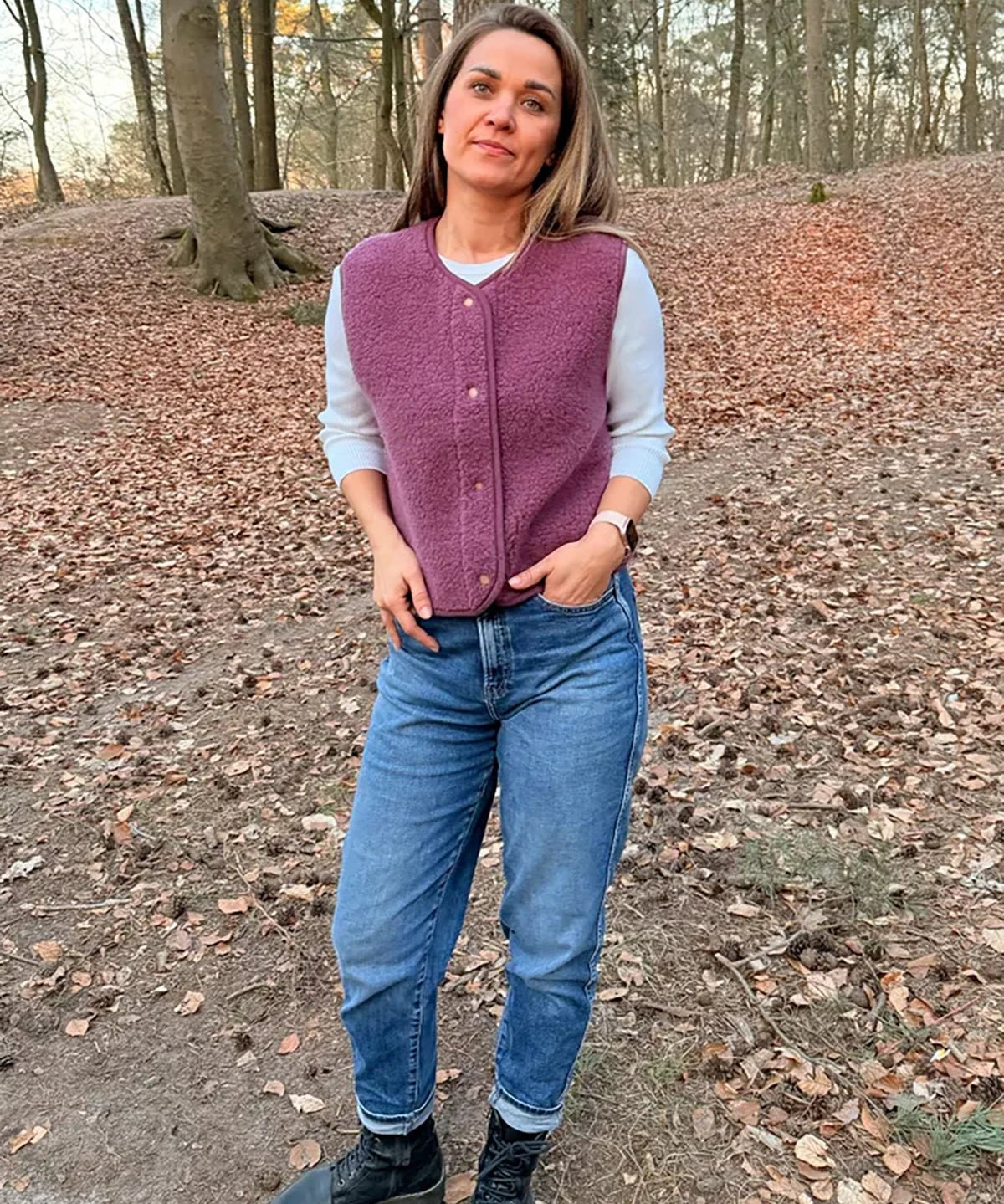 Alwero - TYB Weste aus Wolle • French Violet (Dunkellila) - Weste - ROSA ECK