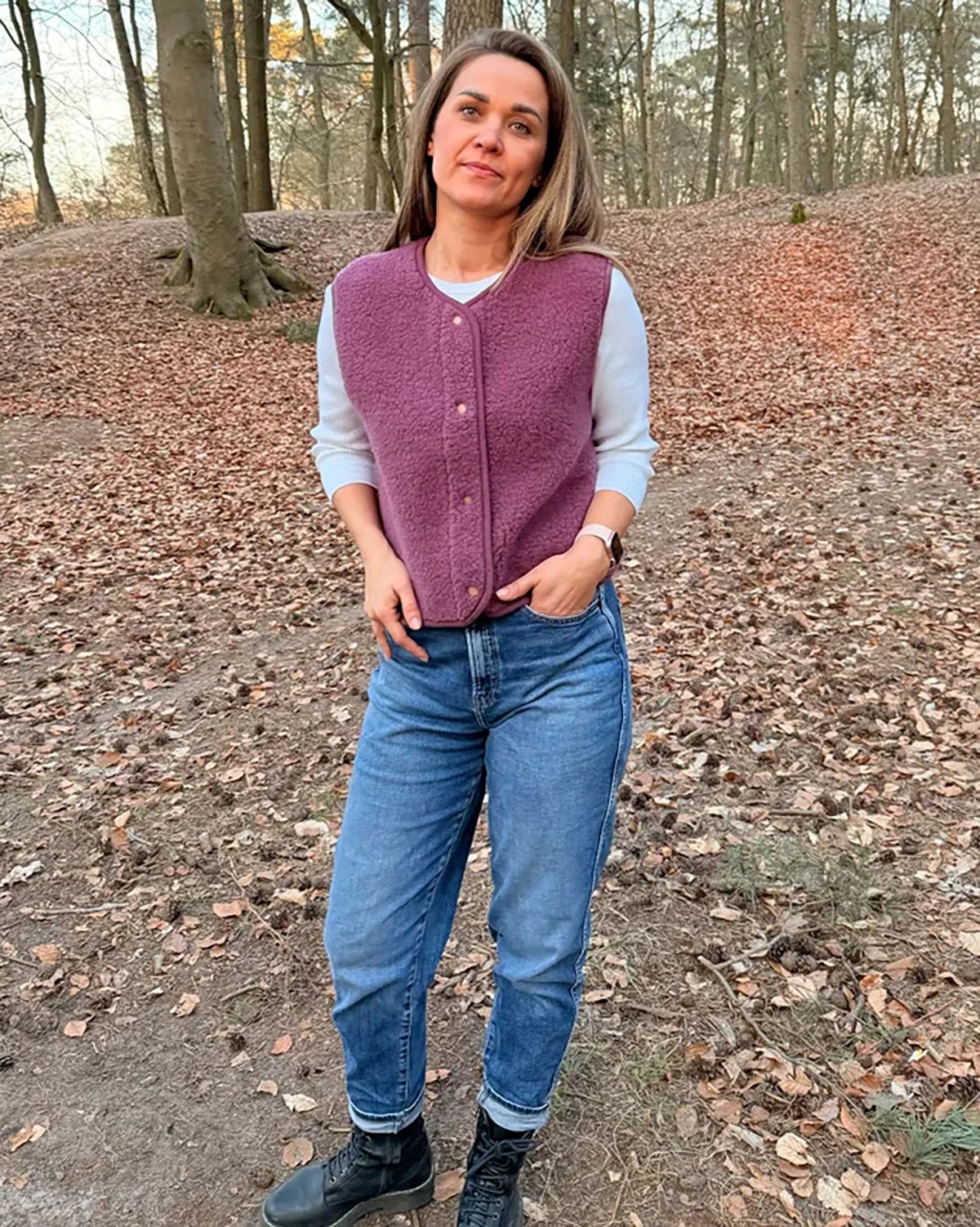 Alwero - TYB Weste aus Wolle • French Violet (Dunkellila) - Weste - ROSA ECK