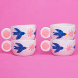 Ana Seixas - BIRDS Tasse aus Keramik mit Vogel - Motiv - Kaffee - und Teetasse - ROSA ECK Concept Store