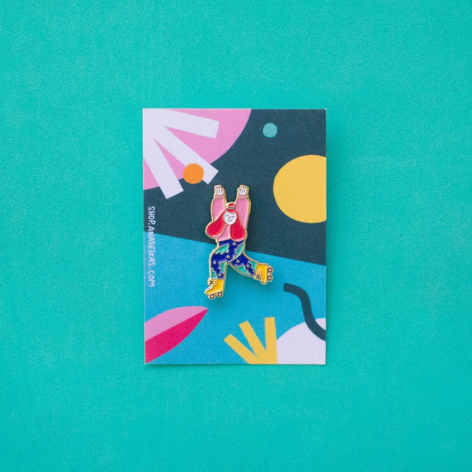 Ana Seixas - Pin • Rollschuhläuferin - Anstecknadel - ROSA ECK Concept Store