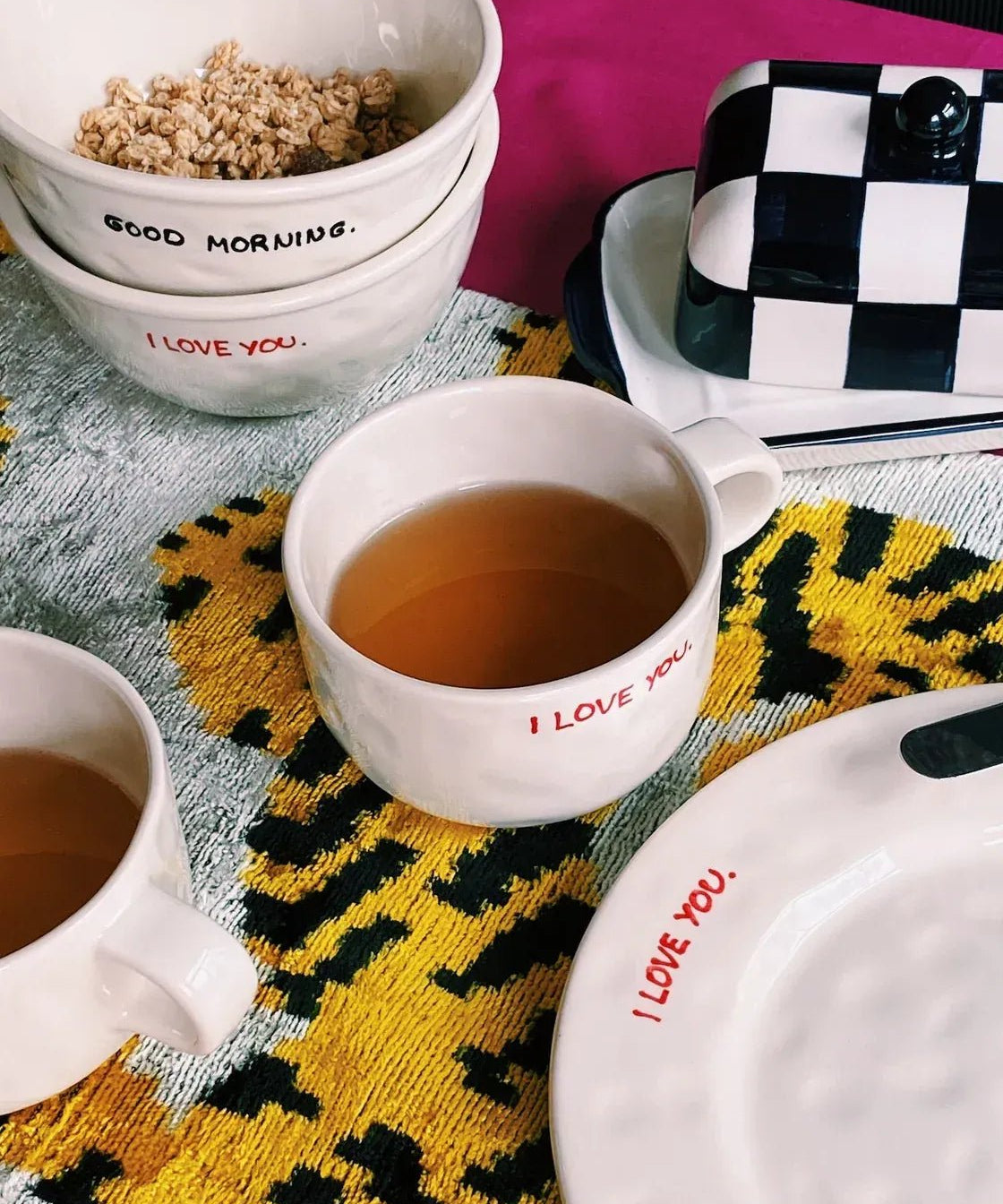 ANNA + NINA - I LOVE YOU Cappuccino - Tasse - Kaffee - und Teetasse - ROSA ECK Concept Store