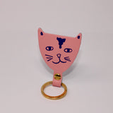 Ark Colour Design - CAT HEAD Schlüsselanhänger • Blassrosa - ROSA ECK