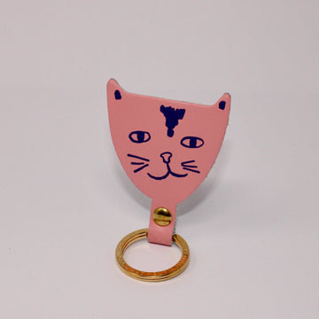 Ark Colour Design - CAT HEAD Schlüsselanhänger • Blassrosa - ROSA ECK