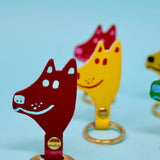 Ark Colour Design - DOG HEAD Schlüsselanhänger • Hellrosa - ROSA ECK