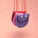 Ark Colour Design - GOOGLE EYE Geldbeutel Apfel - ROSA ECK - Grün, Leder,