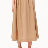 ARMEDANGELS - A - Linien Midirock aus Popelin • true camel - ROSA ECK