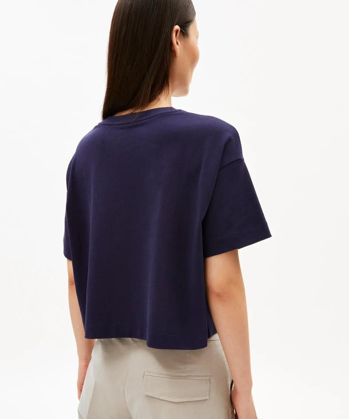 ARMEDANGELS - ALBERTARAA T-Shirt • tinted navy - ROSA ECK