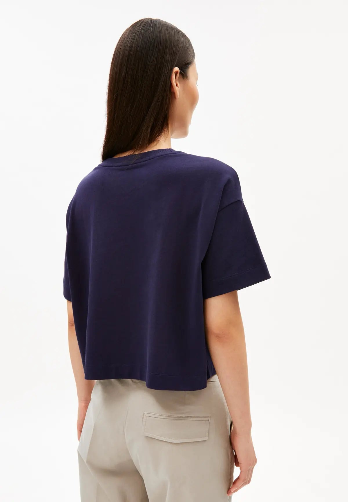 ARMEDANGELS - ALBERTARAA T-Shirt • tinted navy - ROSA ECK