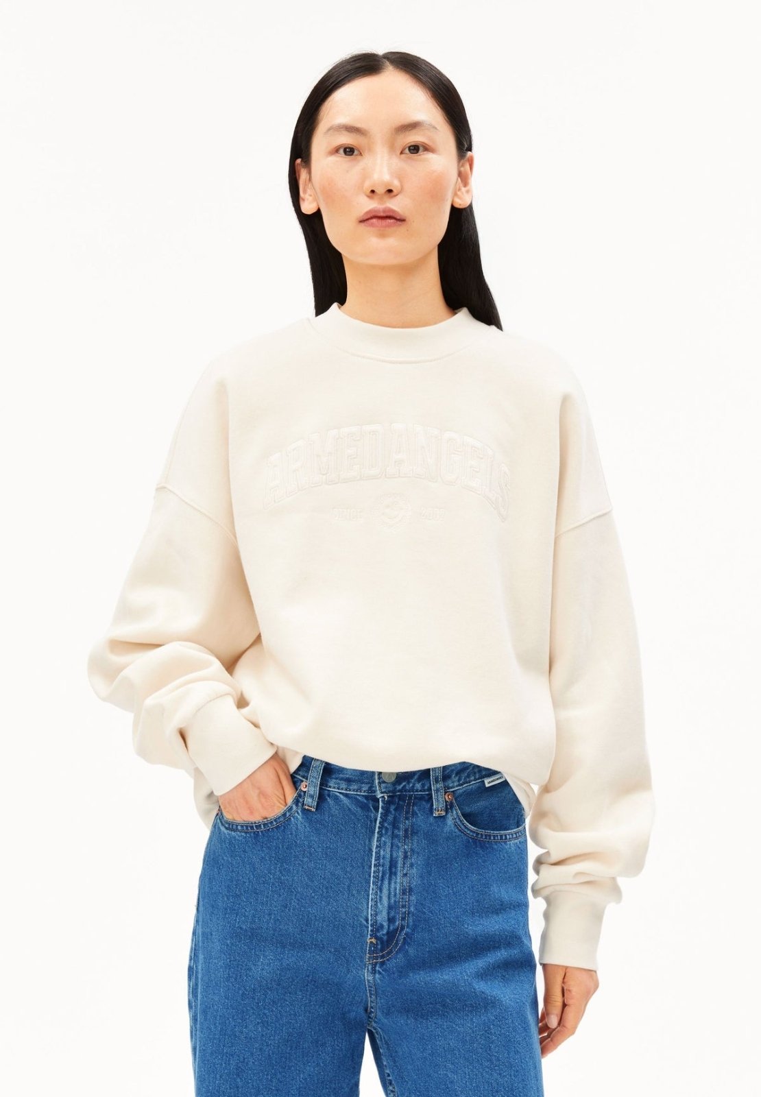 ARMEDANGELS - ALIZAA College-Sweatshirt • undyed - ROSA ECK
