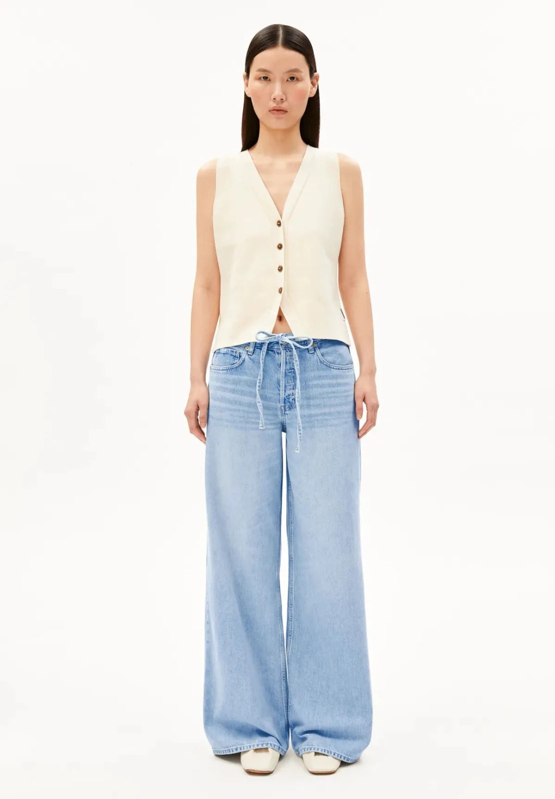 ARMEDANGELS - ASTRAEAAS Wide Leg Jeans • noise - ROSA ECK