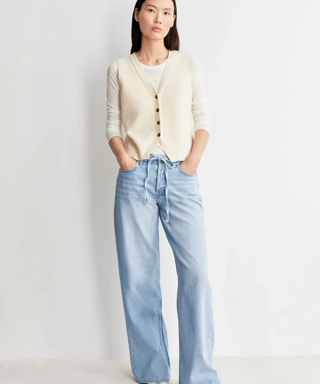 ARMEDANGELS - ASTRAEAAS Wide Leg Jeans • noise - ROSA ECK