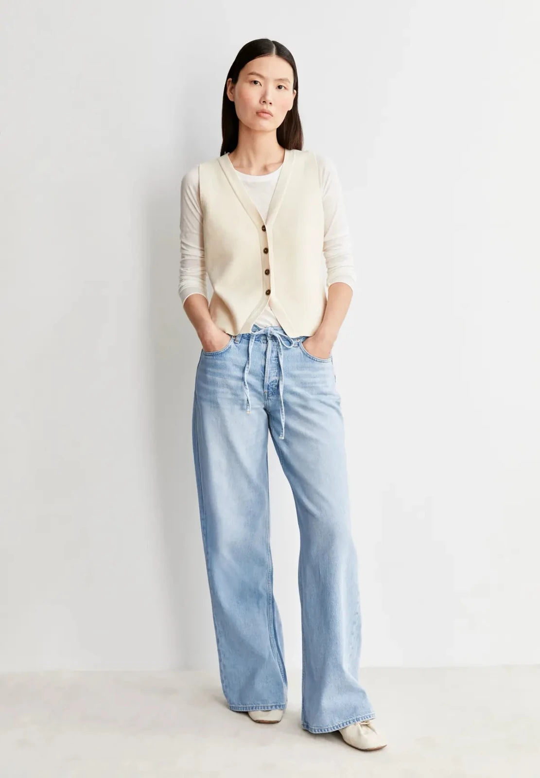 ARMEDANGELS - ASTRAEAAS Wide Leg Jeans • noise - ROSA ECK