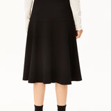 Ausgestellter Jersey-Midirock in Schwarz von ARMEDANGELS – Ansicht 2