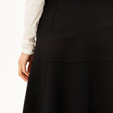 Ausgestellter Jersey-Midirock in Schwarz von ARMEDANGELS – Ansicht 3