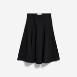 Ausgestellter Jersey-Midirock in Schwarz von ARMEDANGELS – Ansicht 7