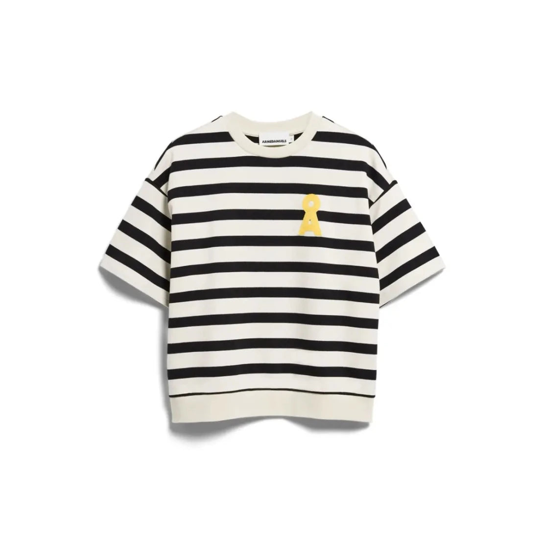 ARMEDANGELS - BAMIKAA Gestreiftes Sweatshirt • undyed - black - ROSA ECK