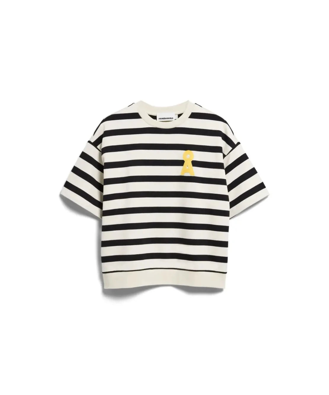 ARMEDANGELS - BAMIKAA Gestreiftes Sweatshirt • undyed - black - ROSA ECK