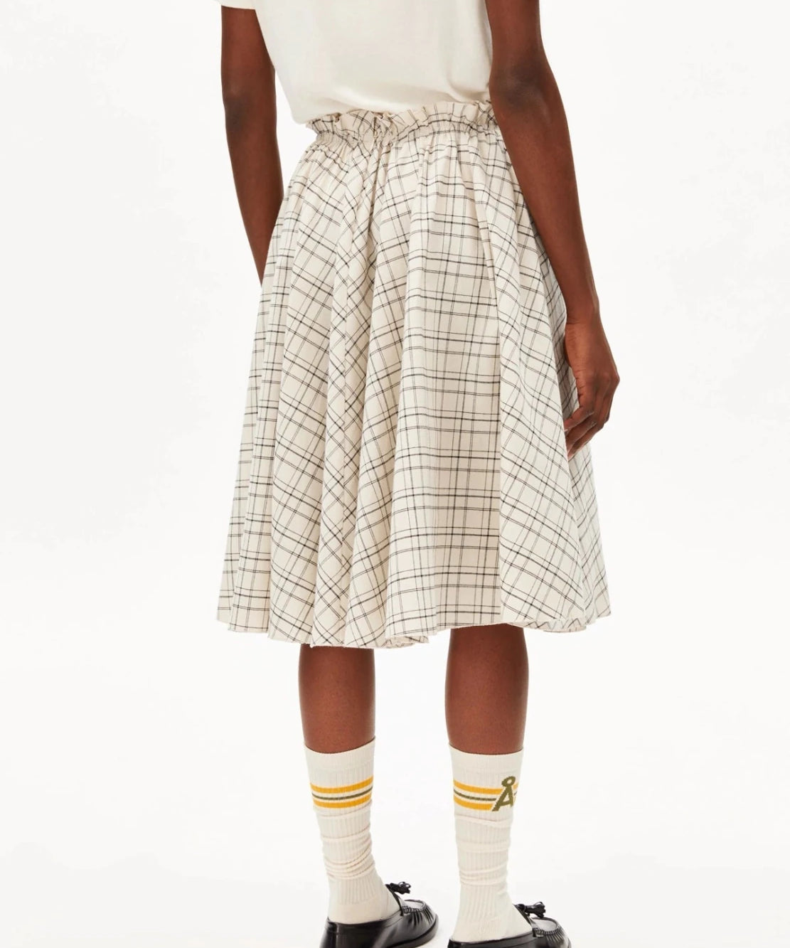 ARMEDANGELS - CHECK CIRCLE Rock • oatmilk - black - Rock - ROSA ECK