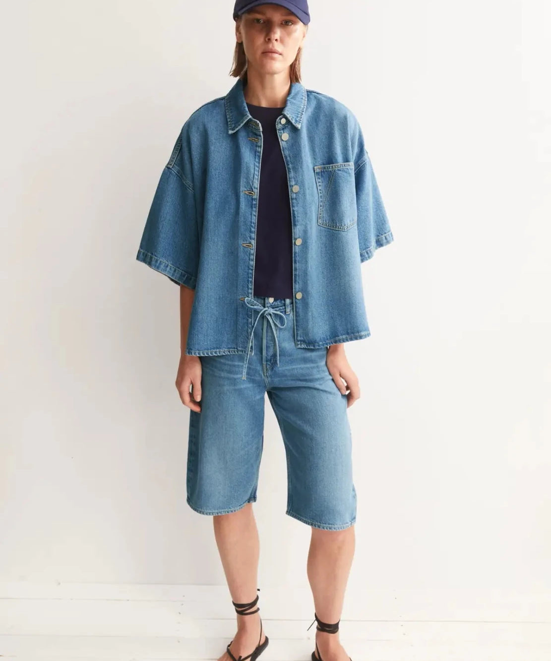 ARMEDANGELS - DAANY Jeans Baggy - Shorts • laguna - ROSA ECK