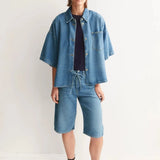 ARMEDANGELS - DAANY Jeans Baggy - Shorts • laguna - ROSA ECK