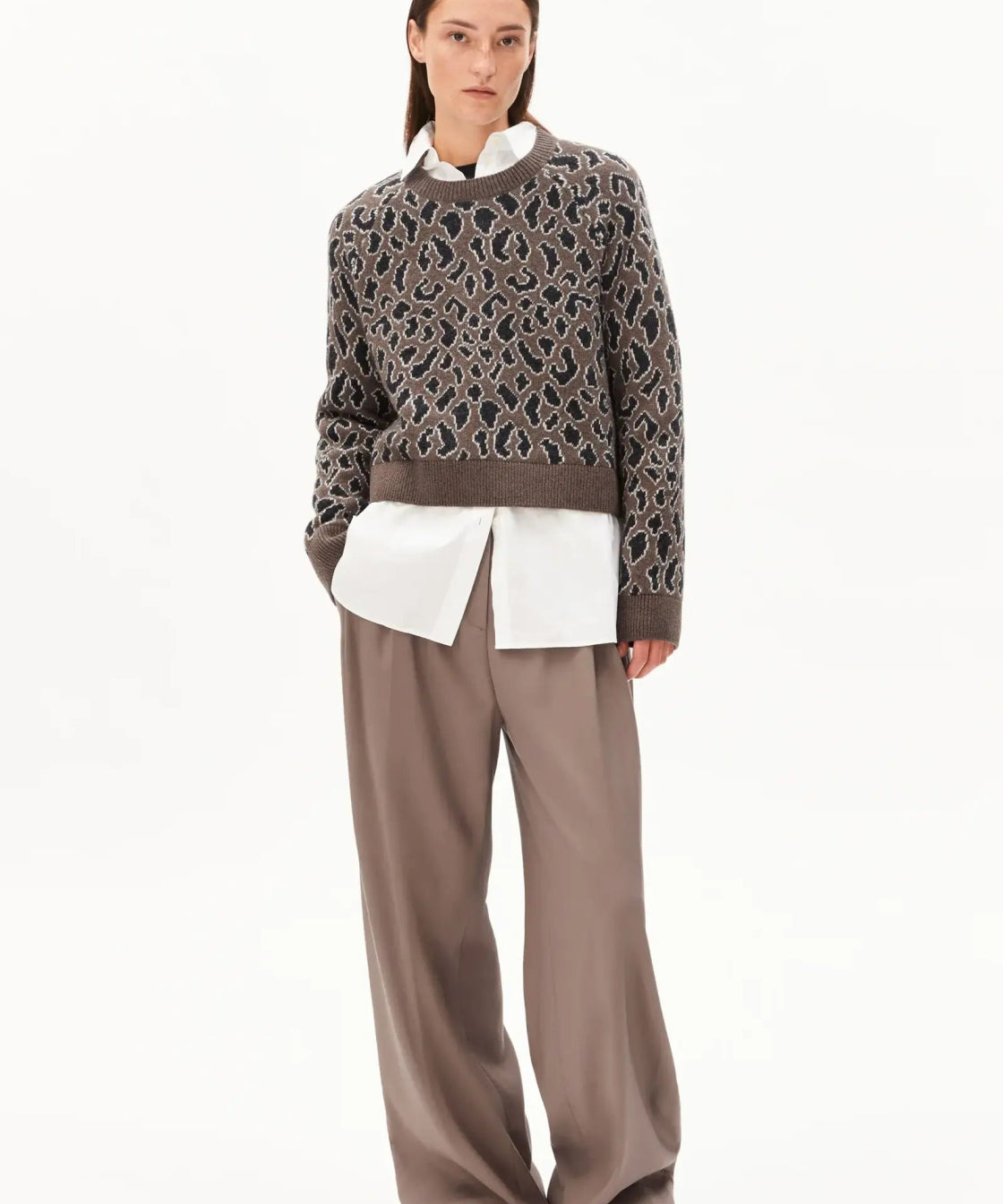 ARMEDANGELS - DILIRIAA LEOPAA Strickpullover • walnut cream - ROSA ECK Concept Store