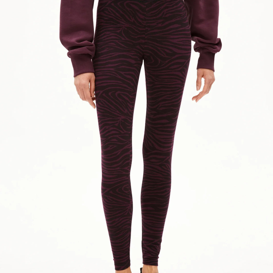 ARMEDANGELS - FARIBAA Leggings • Dark Cranberry - Hose - ROSA ECK