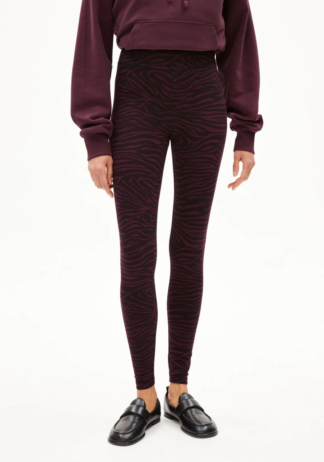 ARMEDANGELS - FARIBAA Leggings • Dark Cranberry - Hose - ROSA ECK