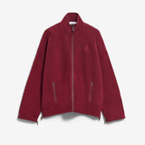 Fleecejacke aus Bio-Baumwolle • velvet red