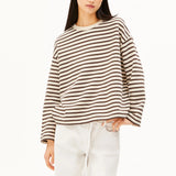 FRANKAA MAARLEN STRIPE Pullover • undyed-claystone